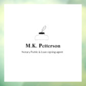 notaris openbaar leningondertekeningsagent naam ad raamsticker (Vel 3)