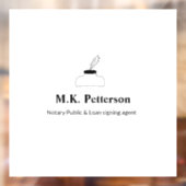 notaris openbaar leningondertekeningsagent naam ad raamsticker (Vel 2)