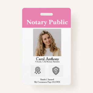 Notaris Openbaar / Notaris Ondertekenaar ID Badge