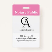 Notaris Openbaar / Notaris Ondertekenaar ID Badge (Achterkant)