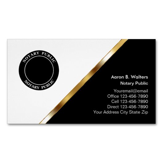 Notaris Openbaar Visitekaartje Magneten (Voorkant)