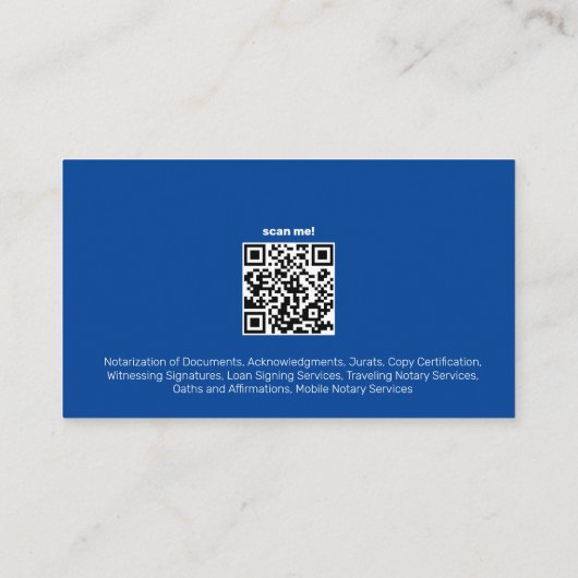 notaris openbare aangepaste foto visitekaartje (Achterkant)