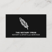 Notaris Openbare Apostille Dienst Modern Zwart Visitekaartje (Voorkant)