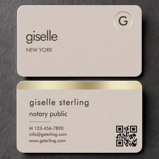 Notaris Openbare Gouden QR-code Visitekaartje