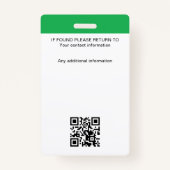 Notaris openbare lening ondertekenende agent foto  badge (Achterkant)