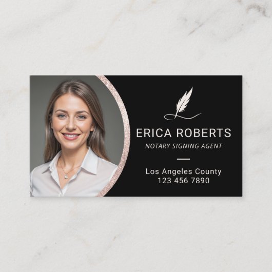 Notaris openbare lening ondertekening agent modern visitekaartje (Voorkant)