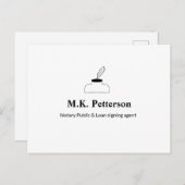 notaris openbare lening ondertekening agent naam a briefkaart (Voorkant / Achterkant)