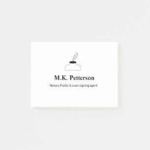 notaris openbare lening ondertekening agent naam a post-it® notes