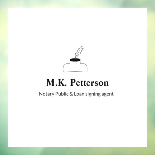 notaris openbare lening ondertekening agent naam a raamsticker (Vel 3)