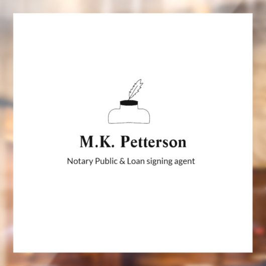 notaris openbare lening ondertekening agent naam a raamsticker (Vel 2)