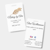 Notaris openbare Lening ondertekening agent toevoe Badge (Front & Back)