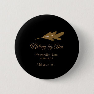 Notaris openbare Lening ondertekening agent toevoe Ronde Button 5,7 Cm