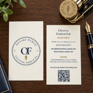 Notaris Openbare QR-code Professional Visitekaartje