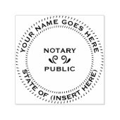 Notaris openbare ronde zelfinktende stempel (Design)