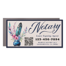 Notaris openbare Waterverf Quill Feather