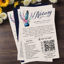 Notaris Openbare Waterverf Quill Feather QR Code