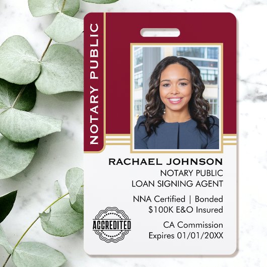 Notaris Overheidslening Ondertekenaar ID Bourgogne Badge