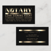 Notaris professioneel elegant goud visitekaartje (Voorkant / Achterkant)