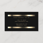 Notaris professioneel elegant goud visitekaartje (Achterkant)