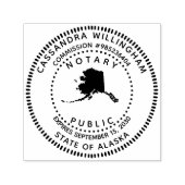 Notaris Public Alaska Zelfinktende Stempel (Design)