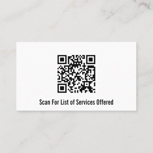 Notaris Public Black and White QR Code Sjabloon Visitekaartje (Achterkant)