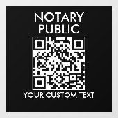 Notaris Public Business QR Code Zwart Modern Raamsticker (Vel)