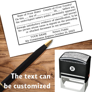Notaris Public Custom Erkenning Zelfinktende Stempel