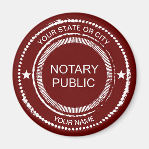 Notaris Public Distress Seal City Name Gepersonali Magneet