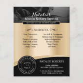 Notaris Public Loan Signing Agent Black & Gold Flyer (Voorkant)