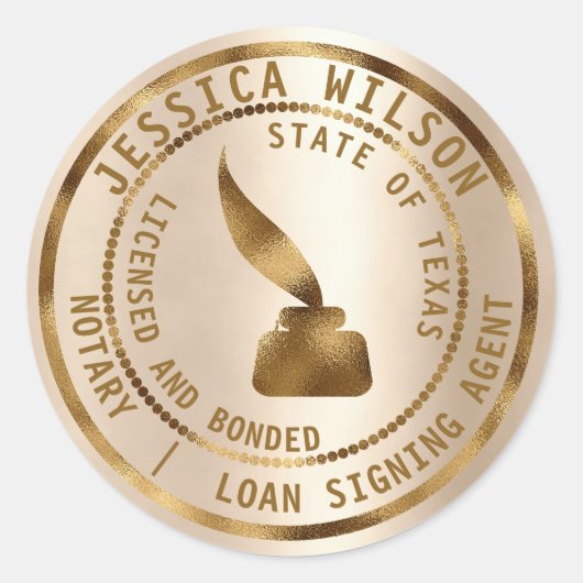 Notaris Public Loan Signing Agent Flyer QR-code Ronde Sticker (Voorkant)