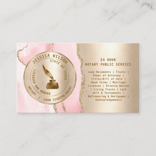 Notaris Public Loan Signing Agent Flyer QR-code Visitekaartje (Voorkant)