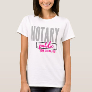 Notaris Public Loan Signing Agent Gepersonaliseerd T-shirt