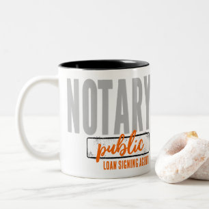 Notaris Public Loan Signing Agent Gepersonaliseerd Tweekleurige Koffiemok