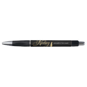 Notaris Public Signing Agent Gold & Black Pen