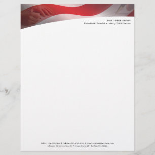 Notaris Public USA Letterhead Briefhoofd Sjabloon