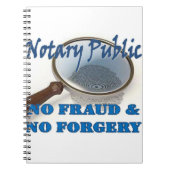 Notaris publiek geen fraude en vervalsing notitieboek (Voorkant)
