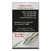 Notaris publiek magnetisch visitekaartje (Voorkant Verticaal)