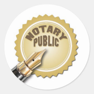 Notaris publiek ronde sticker