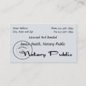 Notaris publiek Visitekaartje (Voorkant)