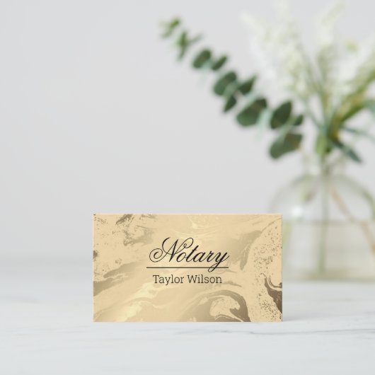 Notaris QR code luxe goud marmer professional Visitekaartje (Staand voorkant)