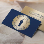 Notaris Stamp Loan Signing Agent Navy & Gold Visitekaartje