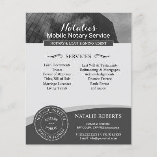 Notaris Stempel Lening Ondertekeningsagent Formeel Flyer
