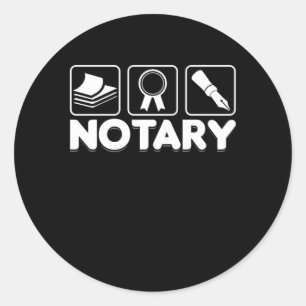 Notaris van de notaris van de procureur-generaal ronde sticker