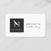 Notarisagent voor ondertekening visitekaartje (Voorkant)