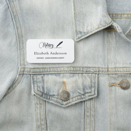 Notarisagent witscript elegant naamplaatje (In situ)
