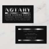 Notarisch elegant zilver visitekaartje (Voorkant / Achterkant)