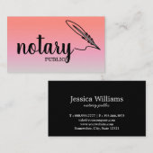 Notarisch Openbaar Elegant Manuscript Gewoon Visit Visitekaartje (Voorkant / Achterkant)