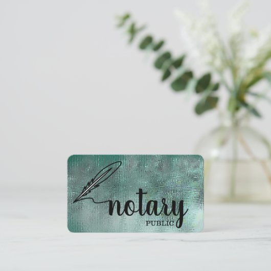 Notarisch Openbaar Elegant Manuscript Gewoon Visit Visitekaartje (Staand voorkant)