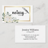 Notarisch Openbaar Elegant Manuscript Gewoon Visit Visitekaartje (Voorkant / Achterkant)