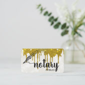 Notarisch Openbaar Elegant Manuscript Gewoon Visitekaartje (Staand voorkant)